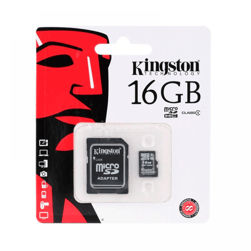 Memoria micro sd 16 gb clase 4 kingston