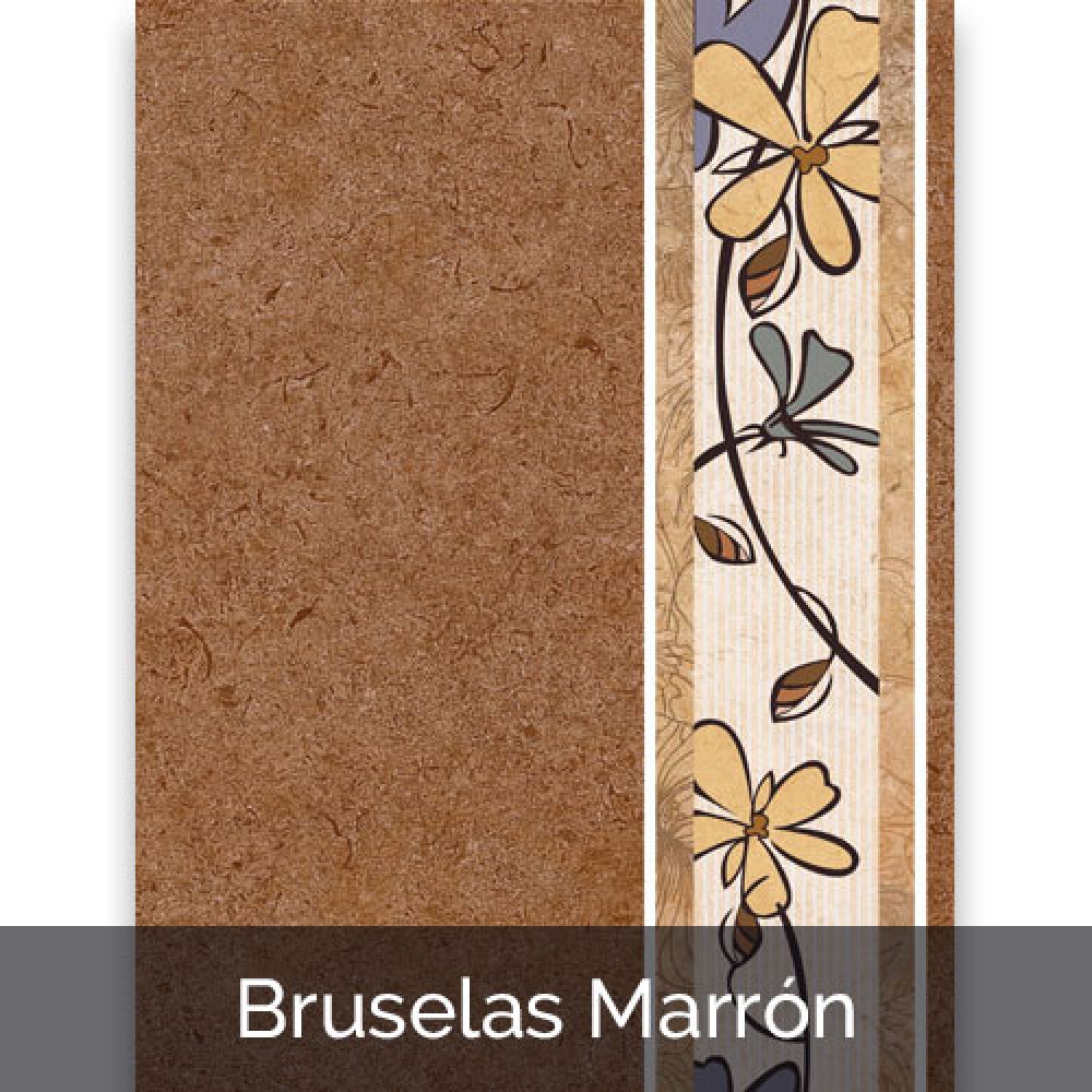 Azulejo Bruselas Marron1 25 x 33.4 cms