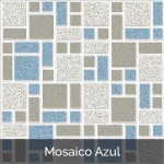 Piso Cerámico para Baño Mosaico Azul 33.4x33.4 cms