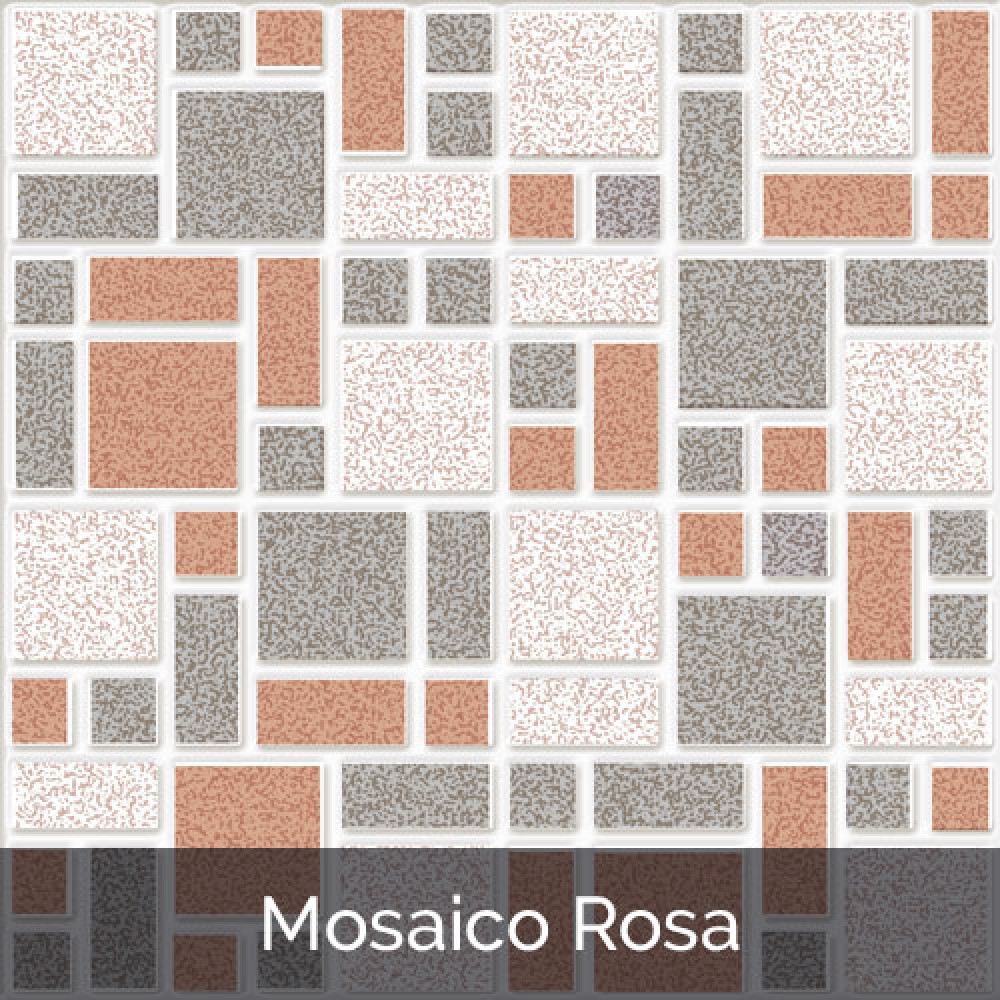 Piso Cerámico para Baño Mosaico Rosa 33.4x33.4  cms