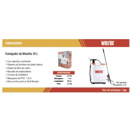 Fumigador de Mochila 16 Litros