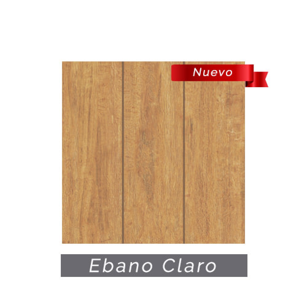 Piso Cerámico Madera Ebano Claro 33.4 x 33.4 cms