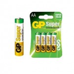 Bateria aa gp super alkalina 1.5 v carton 4 piezas