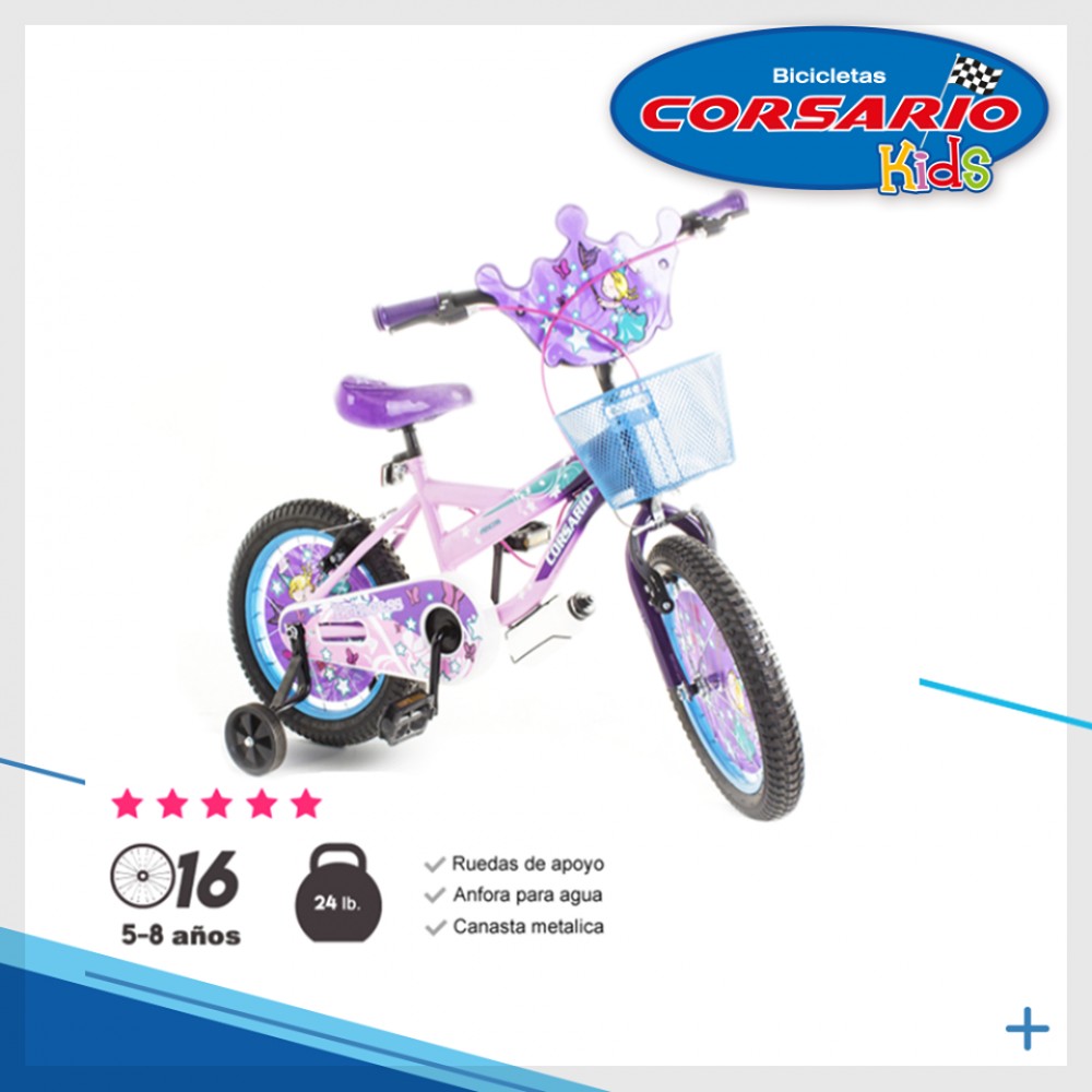 Bicicleta disney princesa 16" niña