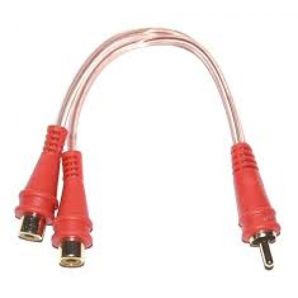 Cable audiopipe y rca macho a 2 hembras