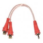 Cable audiopipe y rca macho a 2 hembras