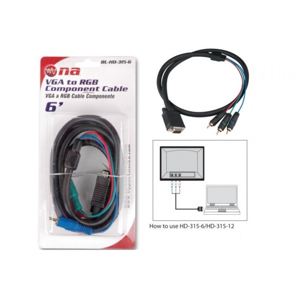 Cable n.a 3 rca a 3 rca 6 en blister