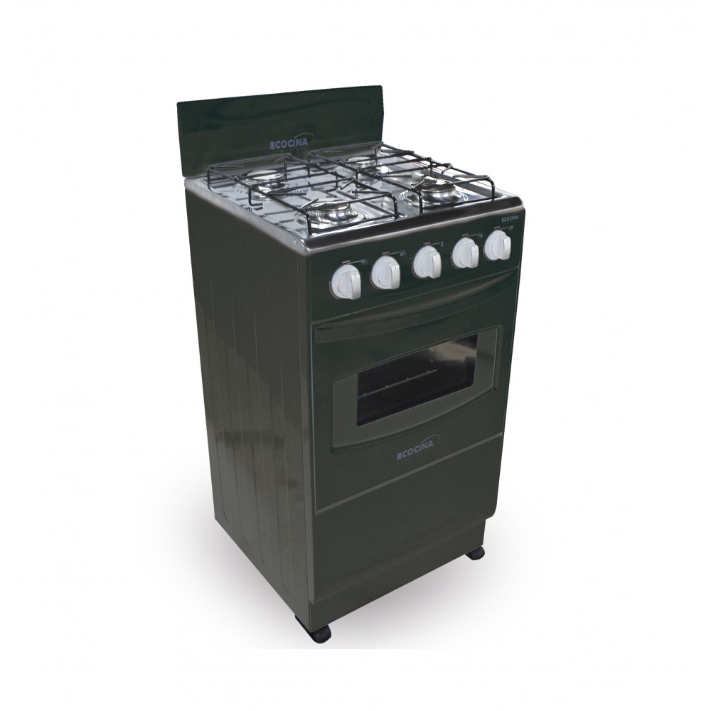 Cocina 4 q.iml con horno negra