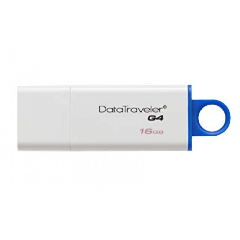 Memoria usb data traveler g4 16gb color blanca con azul