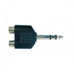 Plug n.a rca 2 hembras a 1/4 estereo